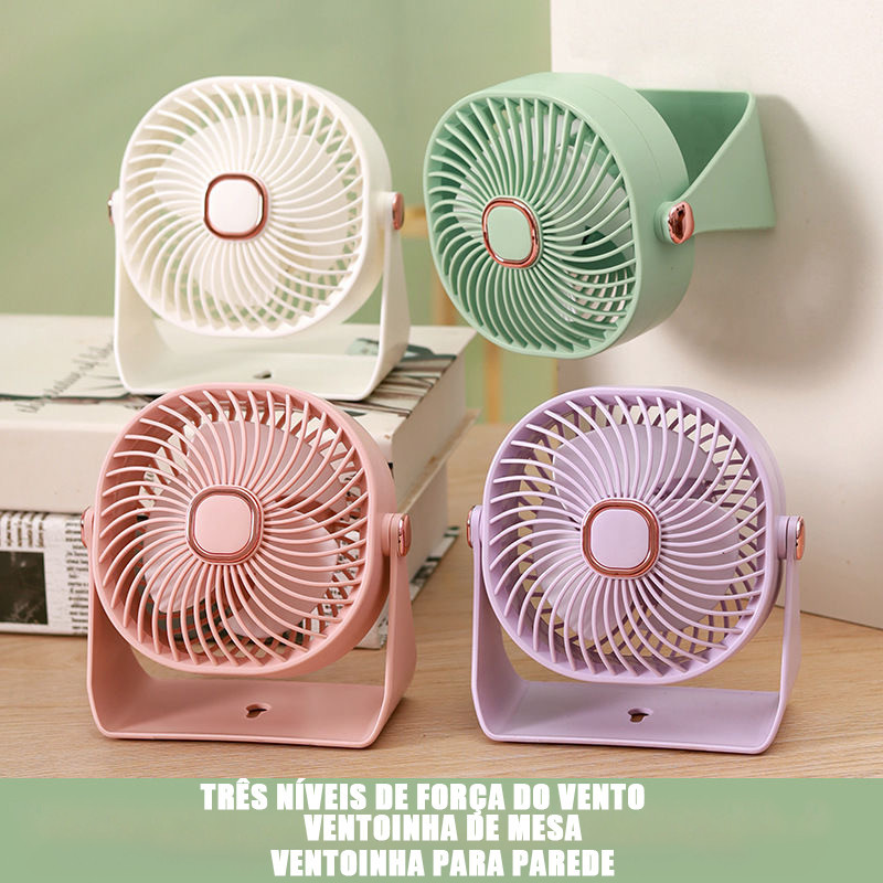 Mini Ventilador de Mesa USB C Forte Silencioso Portátil Verão Wearabl Correndo Oih-6005 — R$ 42,99 em Shopee