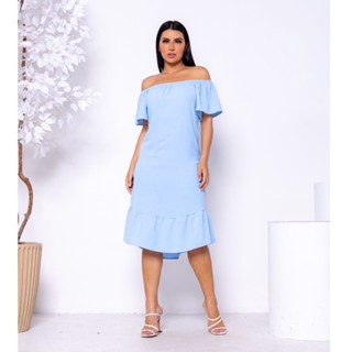 Vestido Curto de Ombro a Ombro em Oferta na Shopee