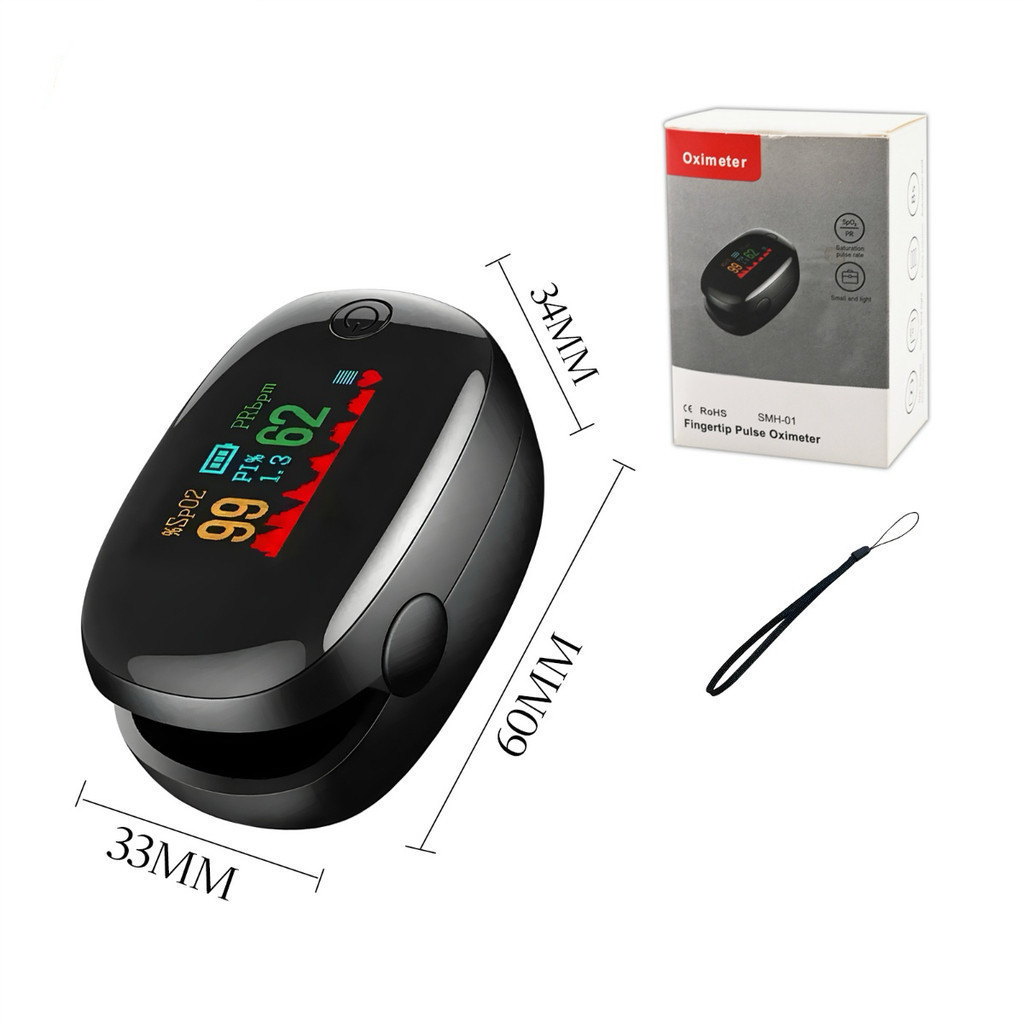 Oxímetro de pulso digital medidor de saturação oxigênio no sangue E Batimentos Yihan em Oferta na Shopee