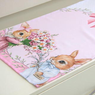 Caminho P/Mesa de Páscoa 1,30m x 40cm  - Coleção Coelhinha em Oferta na Shopee