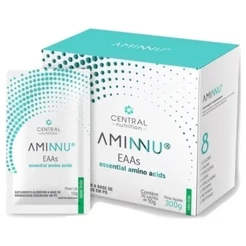 Aminnu EAAs Aminoácidos Sabor Limão CX/30 Sachês Central Nutrition
