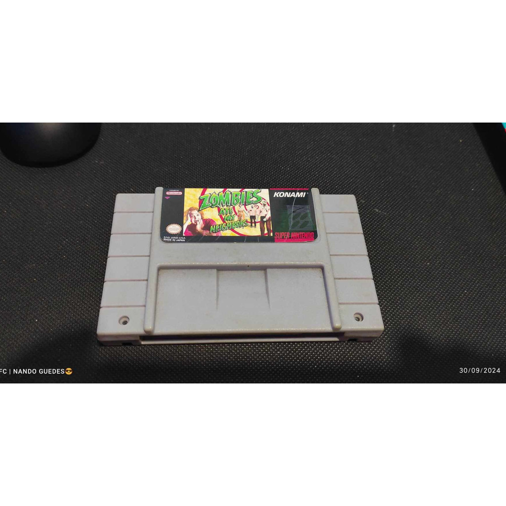 Jogo Zombies Ate My Neighbors Repro NOVA Super nintendo snes Funcionando 100%, cartucho, fita, game