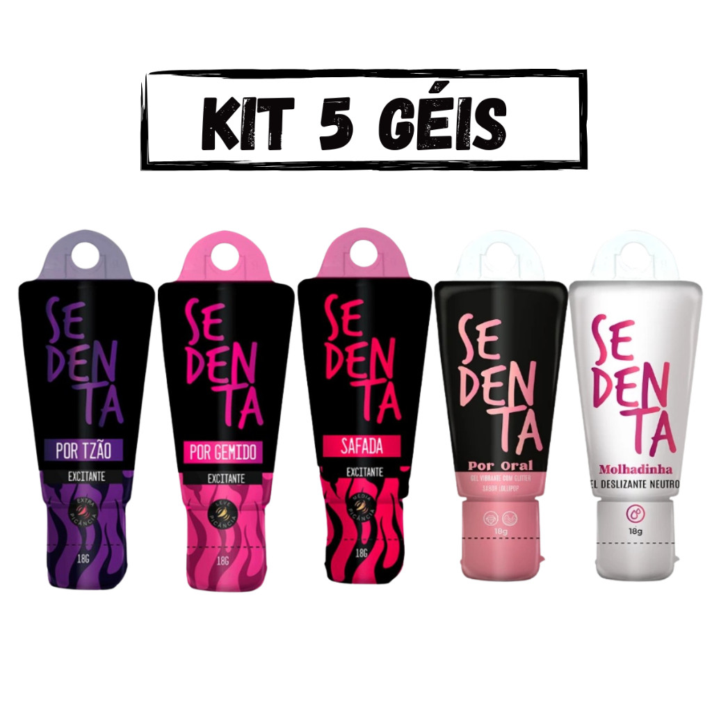 Kit 5 Géis Sedenta Pepper Blend – Sedenta Safada + Tzão + Gemido + Sedentinha + Lollipop por oral