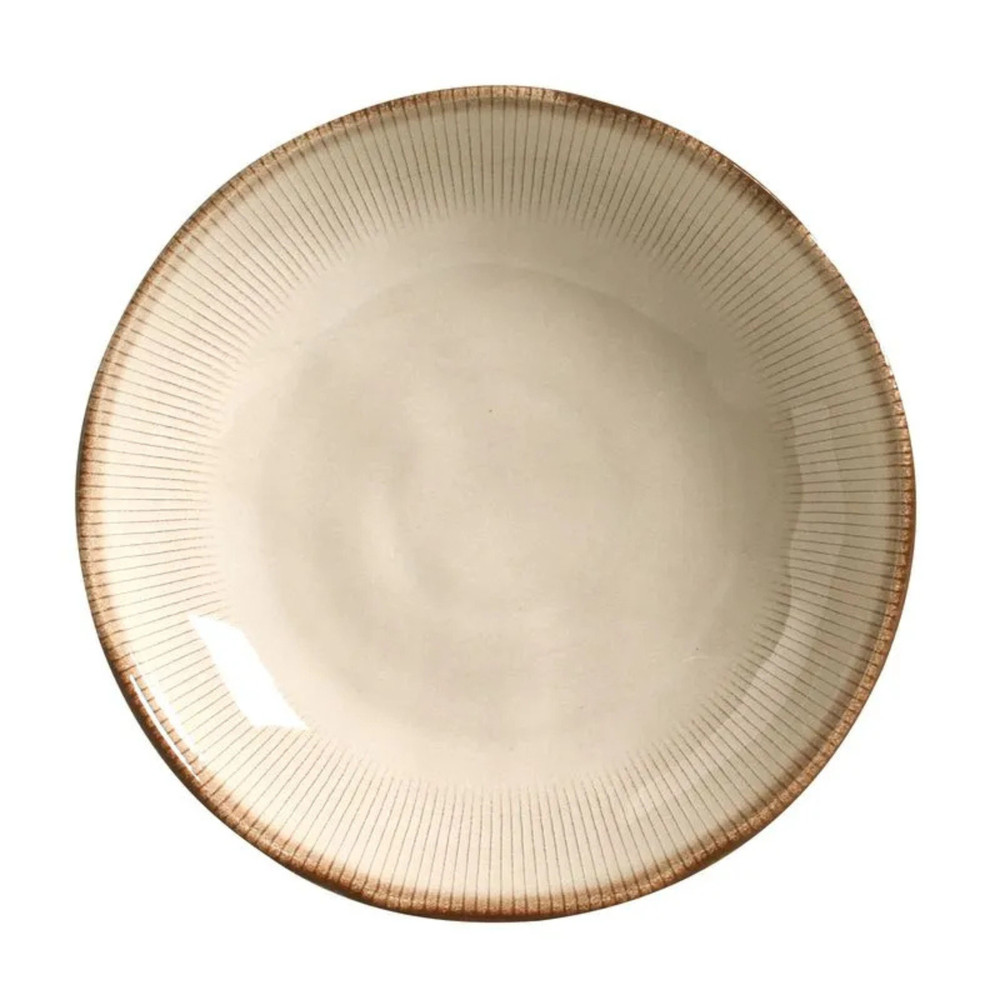 Prato Fundo De Cerâmica Bio Raio Off-White 830mL Porto Brasil