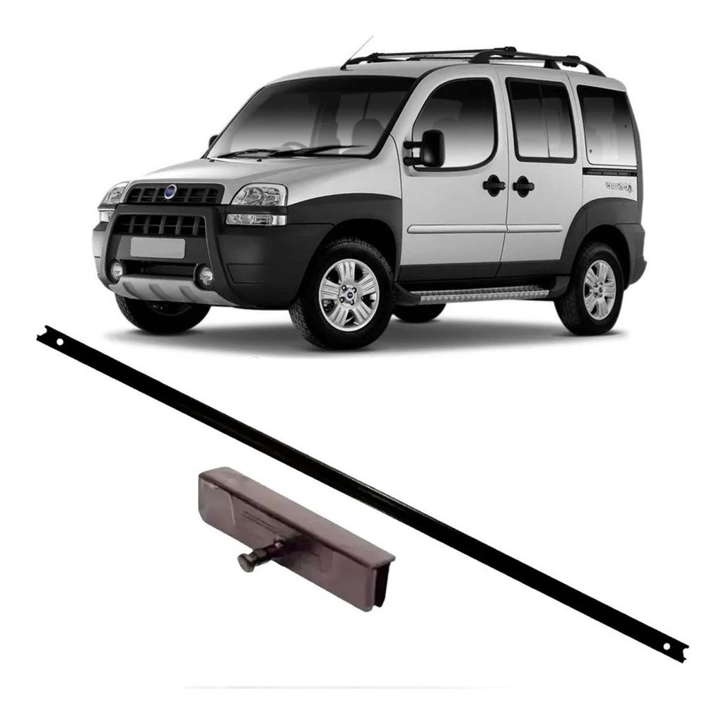 Kit Presilha Maquina Vidro + Guia Canaleta Porta + Doblo 00 a 21