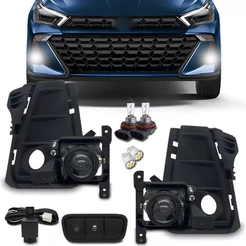 Kit Farol Milha Neblina Hb20 2023/ 24 Em Diante Botão Painel