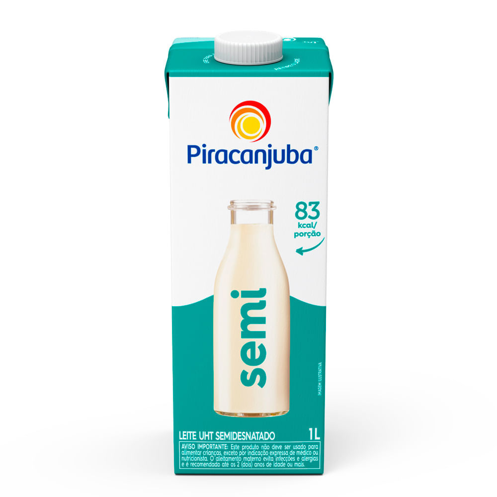 Leite Longa Vida Piracanjuba Semidesnatado 1 Litro em Oferta na Shopee