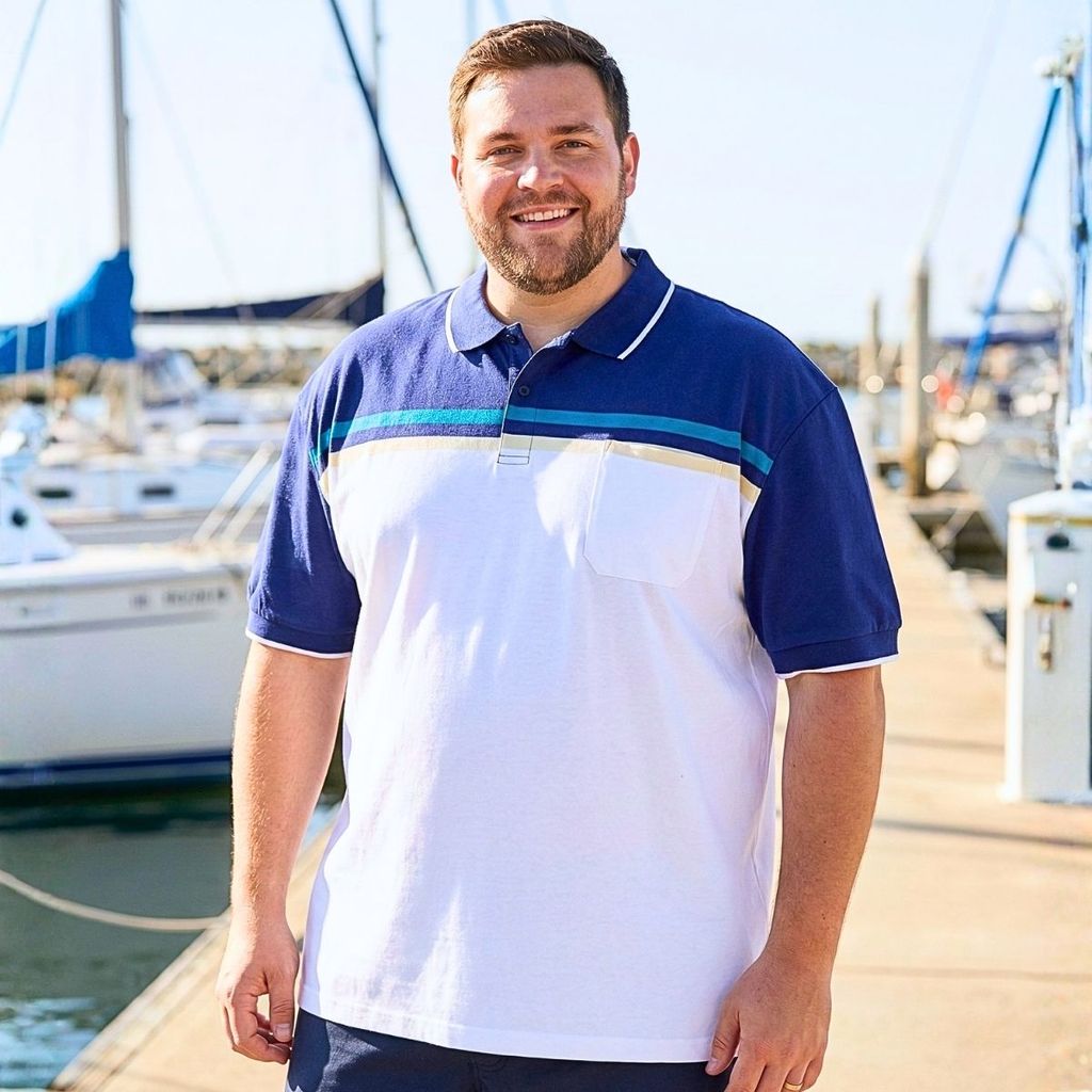 Camisa Polo Masculina Plus Size Náutica