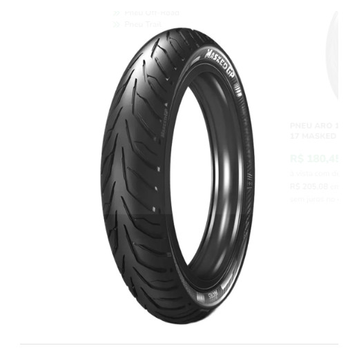 Pneu Novo Moto Ira Aro 17 Masked GP 130/70R17 62S -Traseiro s/cam