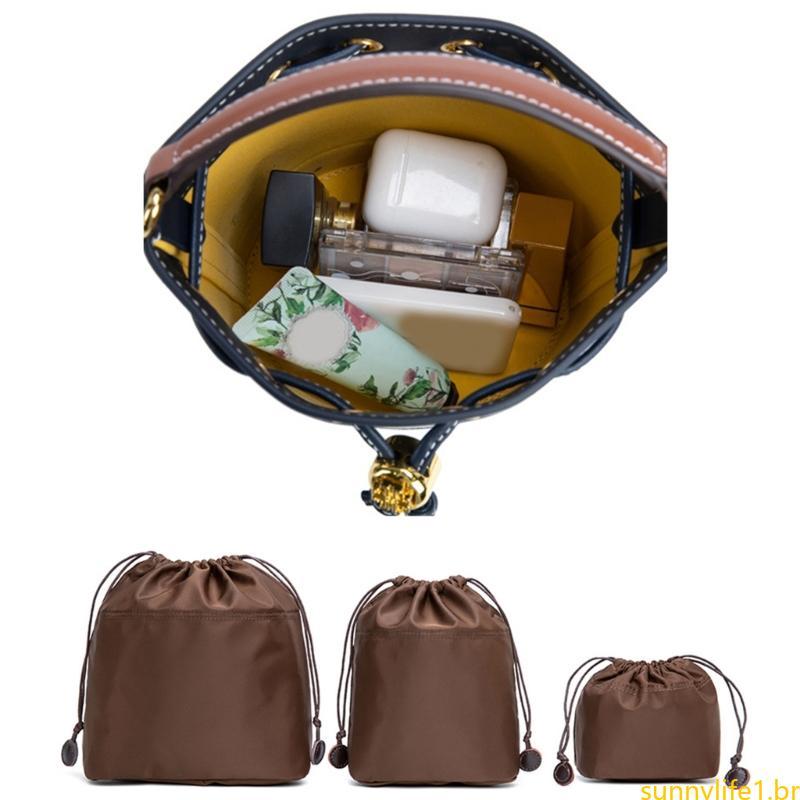 sun Bolsa Organizador Inserção Para Balde Saco Sacola Cordão Projetado Ombro Crossbody Náilon Interior