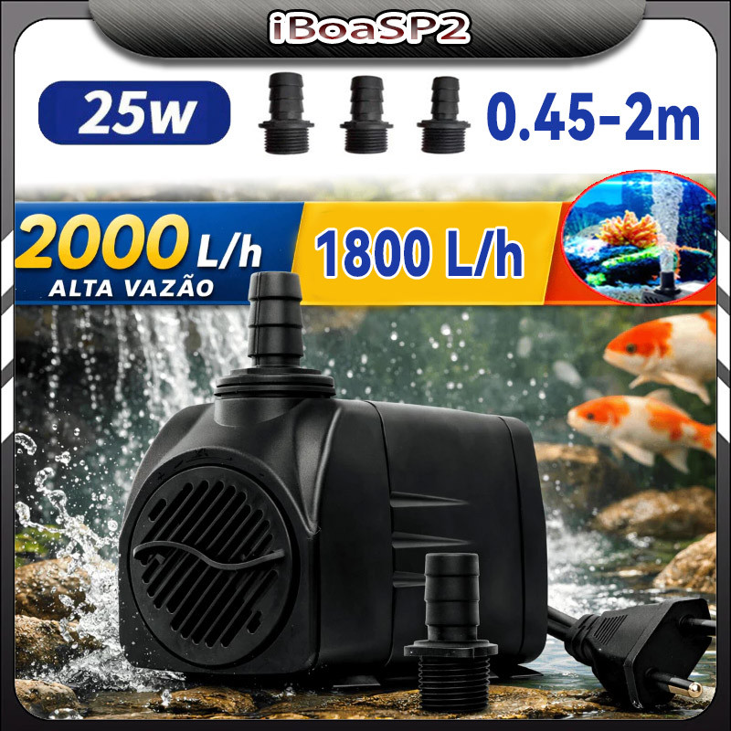 Bomba 2,5w 110v/220v Submersa Lagos Aquário Fonte Agua em Oferta na Shopee