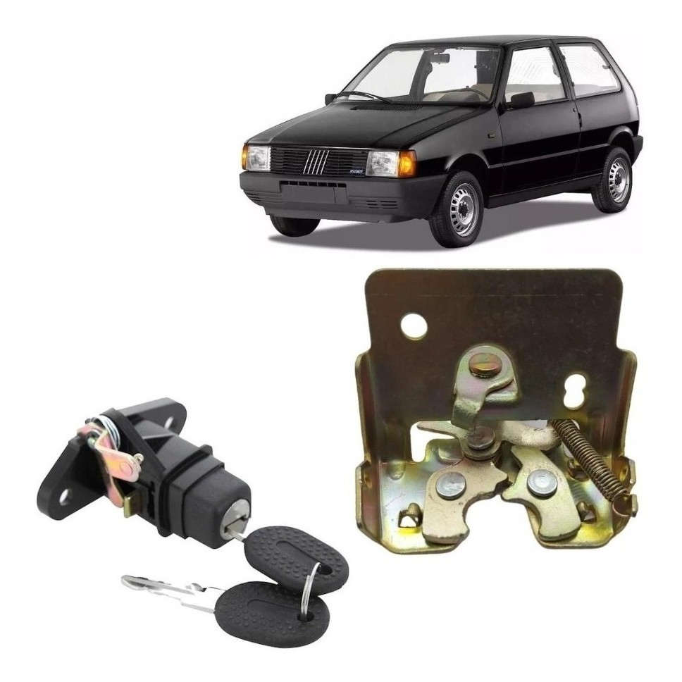 Kit Fechadura + Cilindro Porta Mala Fiat Uno 96 Até 04