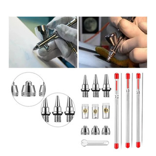 Kit  Agulhas Para Aerógrafo 0.2 0.3 0.5mm Universal Profissional bicos