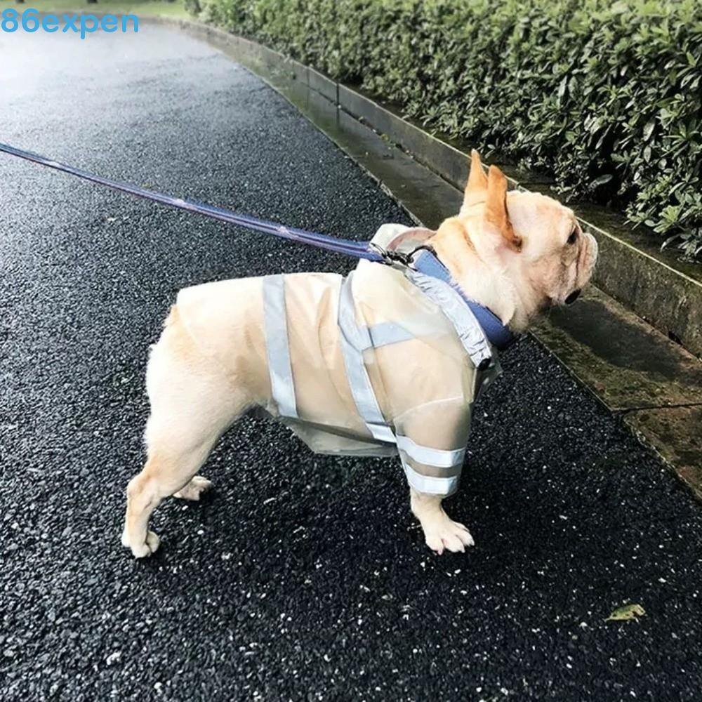 EXPEN1 Capa De Chuva Para Cachorro , Reflexiva Com Capuz Cobertura Total , Jaqueta S-XXL À Prova De Vento