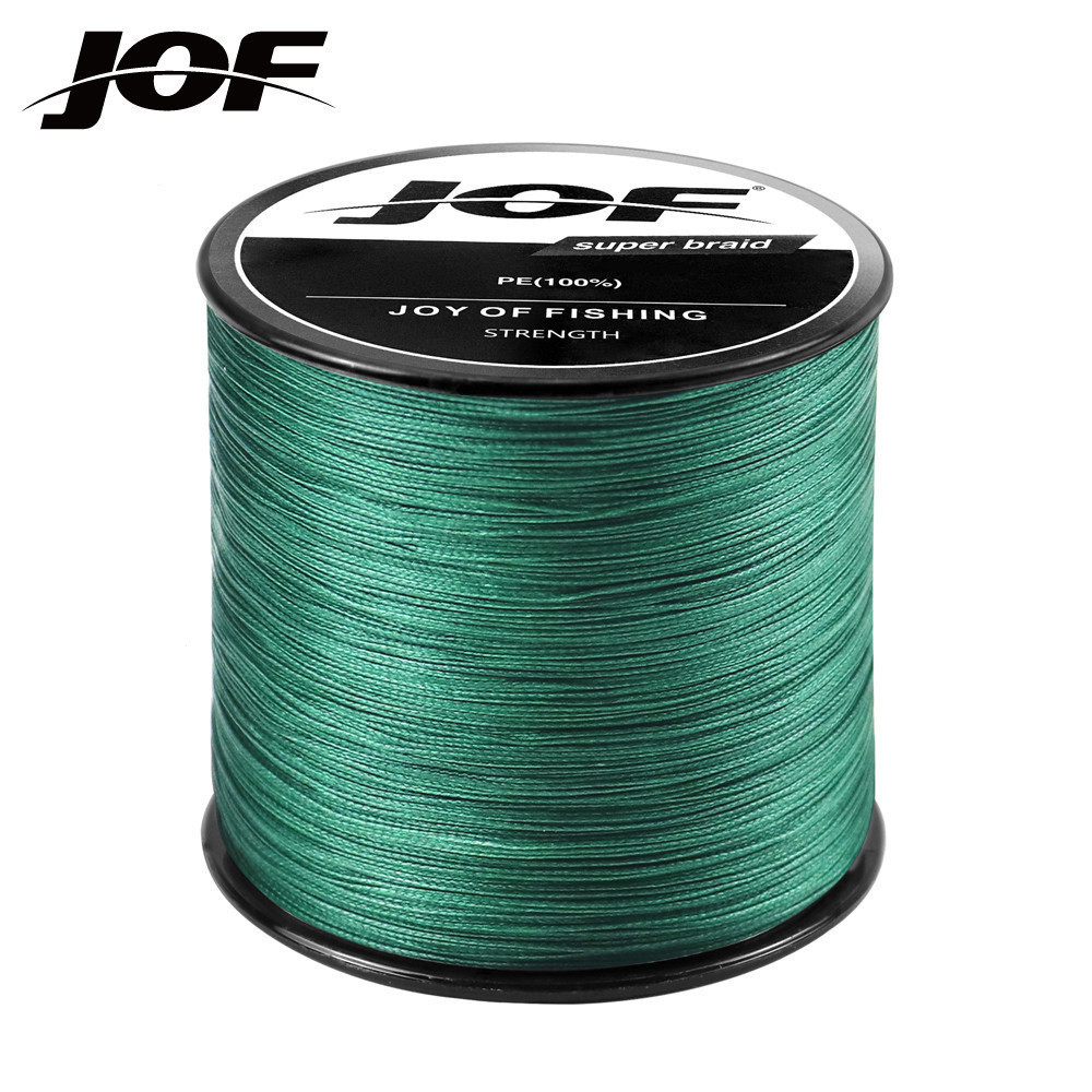 Linha de Pesca Trançada Multifilamento JOF X4 4 Fios 300M para Pesca Oceânica, Linha Super PE para Iscas, Linha Trançada