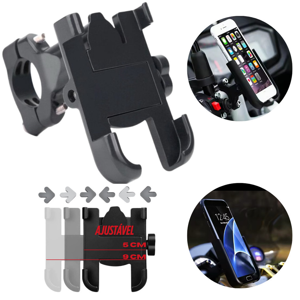 Suporte para Celular Moto Bike Giratorio 360 Aluminio Resistente