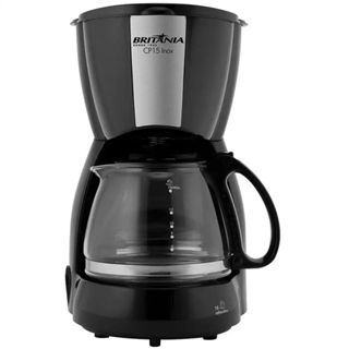 Cafeteira Elétrica Britânia 600ml Preta Inox CP15 – 220 Volts em Oferta na Shopee