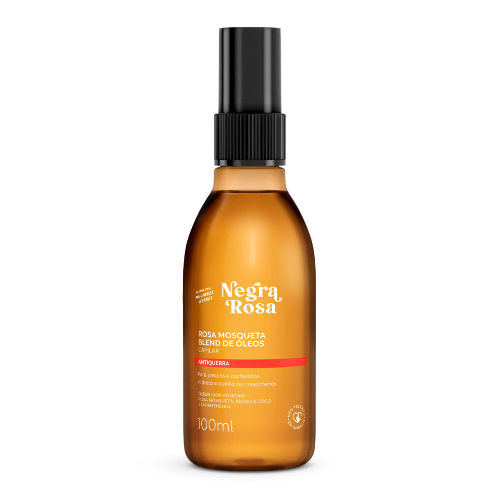 Óleo Capilar Rosa Mosqueta Blend de Óleos Negra Rosa Antiqueda 100ml em Oferta na Shopee
