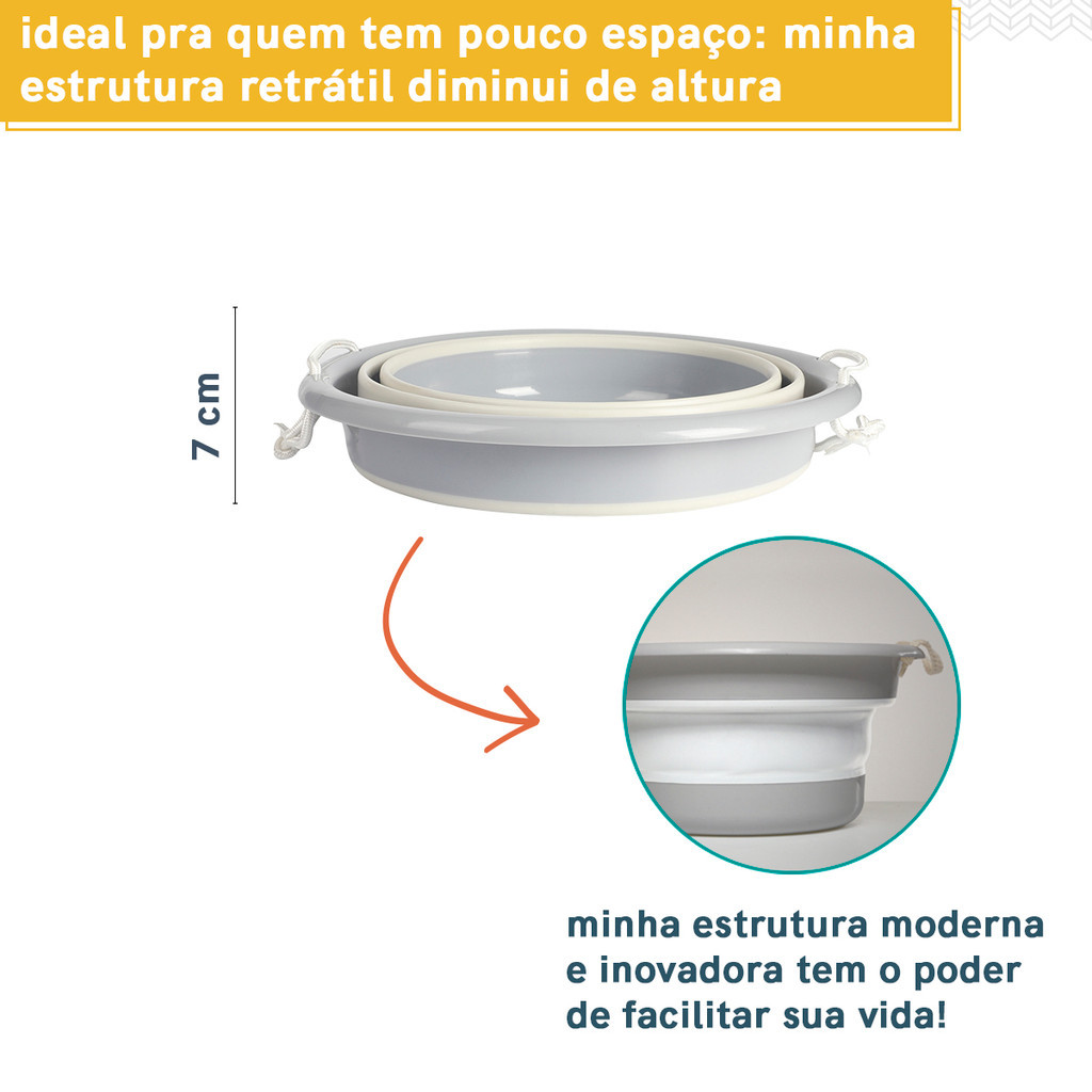 Cesto Retratil Multiuso 30l - Oikos — imagem 2 de 2