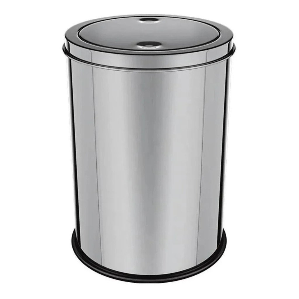 LIXEIRA INOX DE COZINHA BANHEIRO TAMPA BASCULANTE 12 LITROS