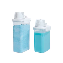 Kit de 2 porta sabão em pó com copo dosador e travas - Oikos
