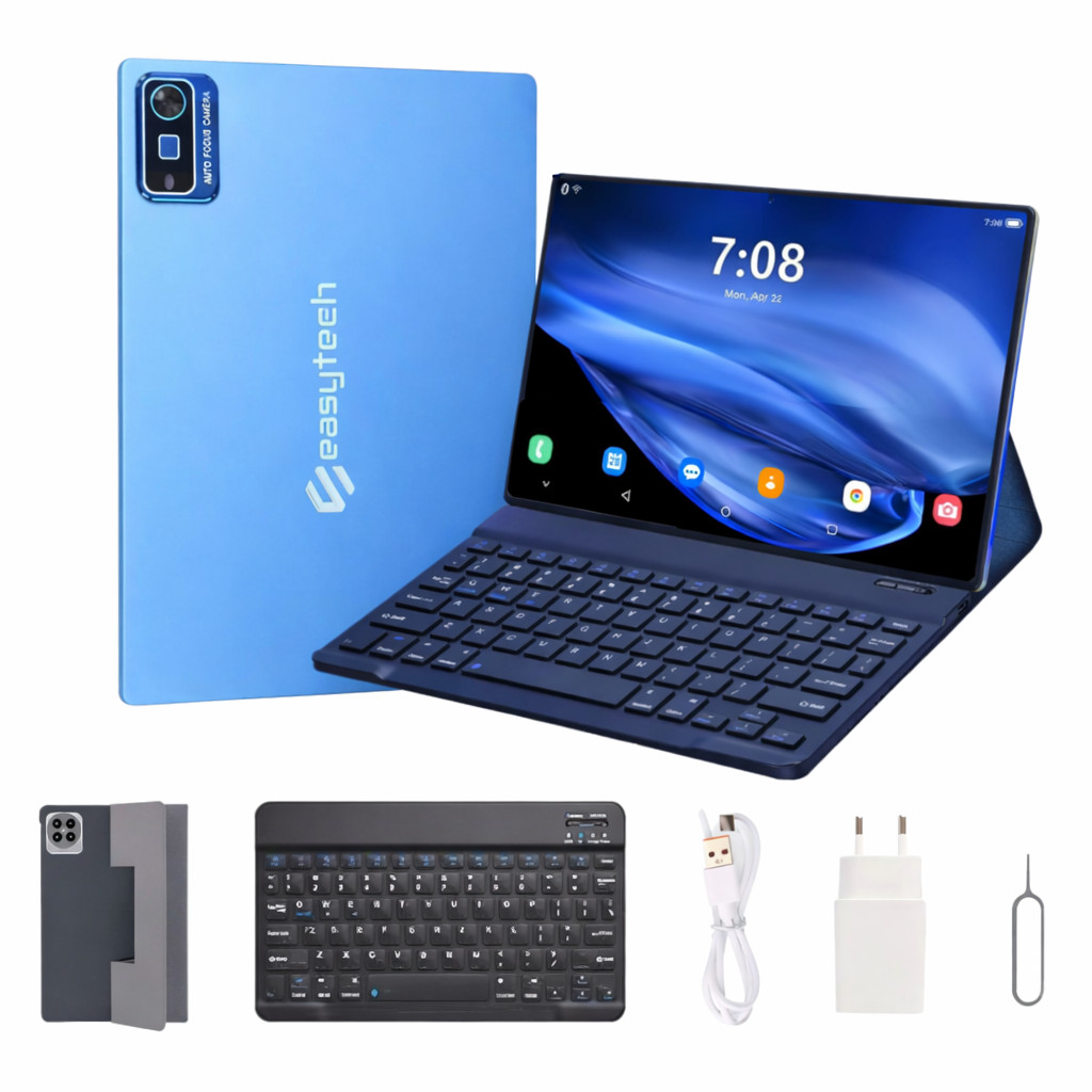 Tablet Android E1035 128gb Memória 10.1' Polegadas Com Teclado Full Hd 6gb Ram Cor Azul em Oferta na Shopee