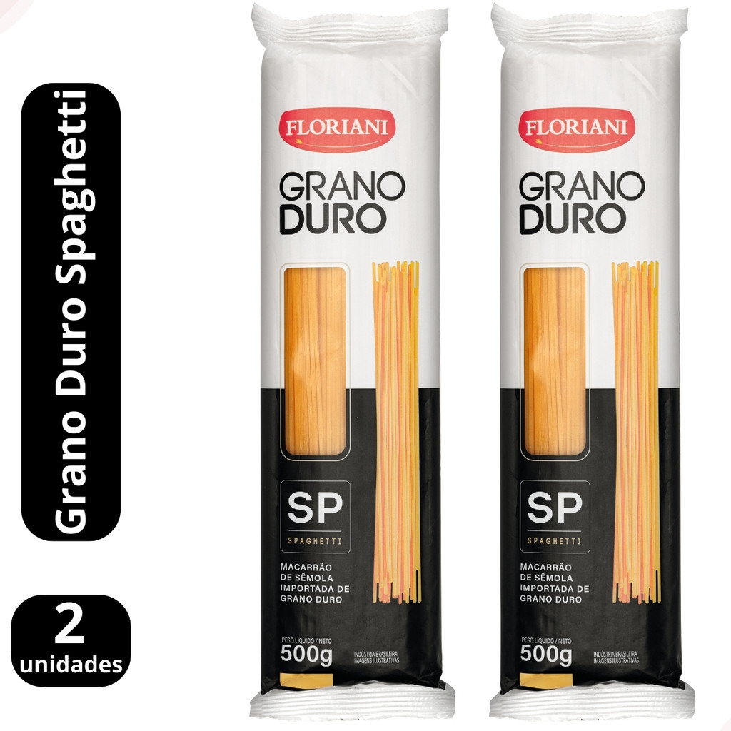 KIT 2 - Macarrão Spaghetti Grano Duro Personale Espaguete Floriani 500g Massa Seca Pasta Fácil