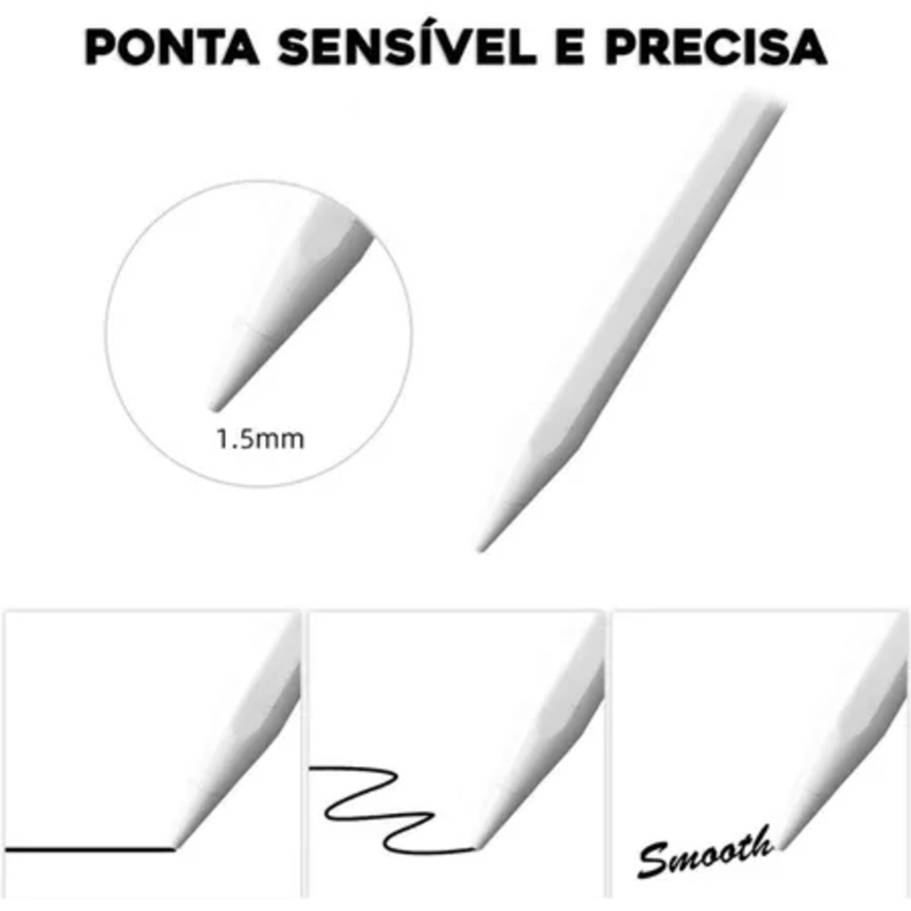 Caneta Touch Screen Ponta Fina Desenho iPhone Android Alta Precisão Universal Design Grafico Tarefas Diaárias Tecnologia