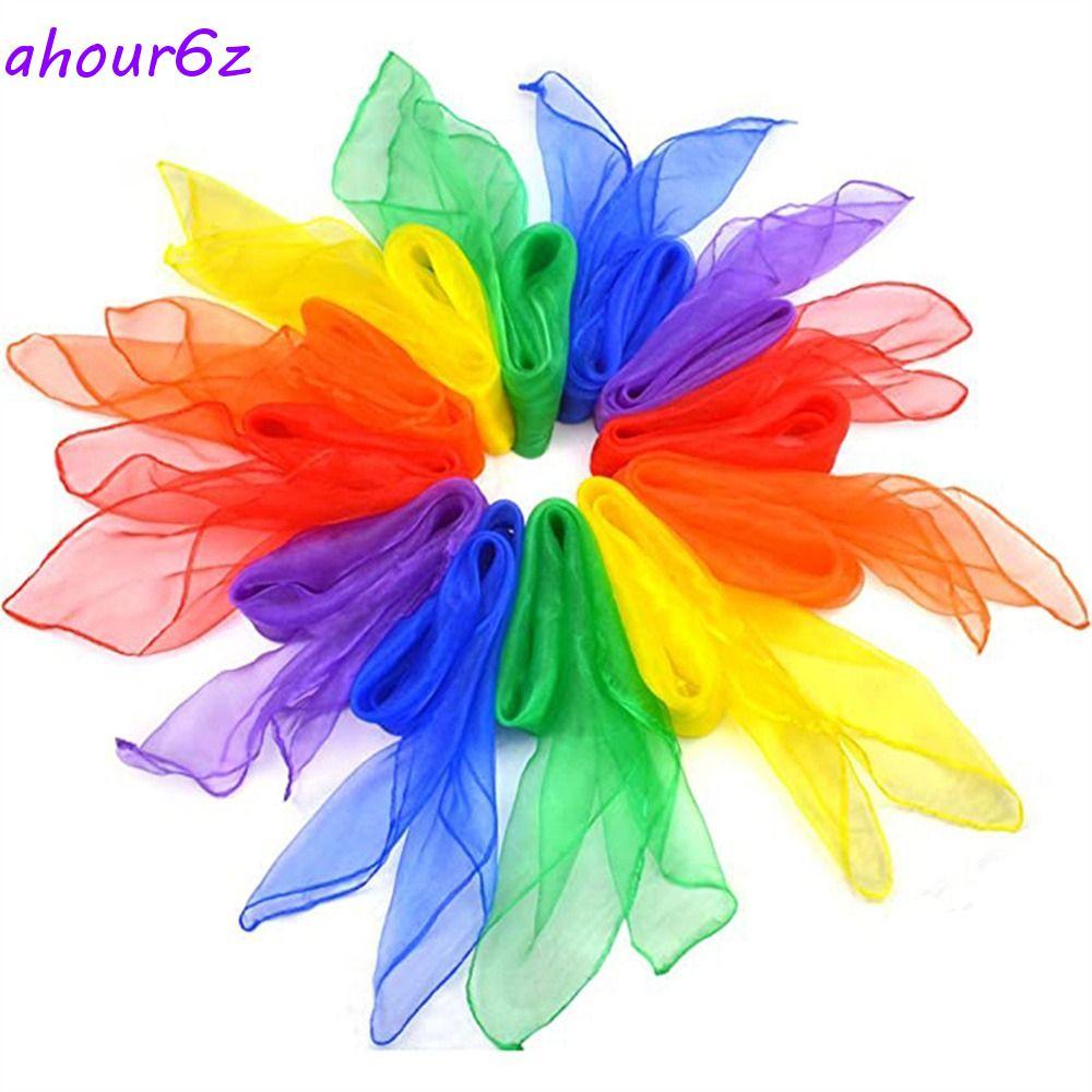 AHOURZ Toalhas De Malabarismo Para Crianças , Meninos , Meninas , Lenços De Dança , 6 Cores , Jogo Ao Ar Livre , Gaze