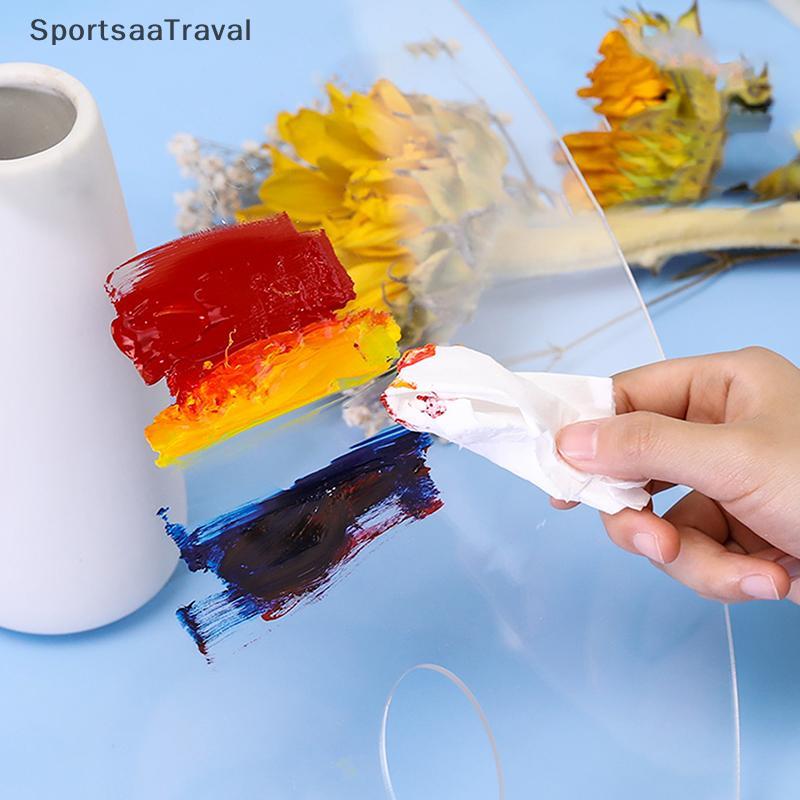 S & T 1 Pcs Paleta Transparente Acrílica Artes Finas De Pintura A Óleo Guache null