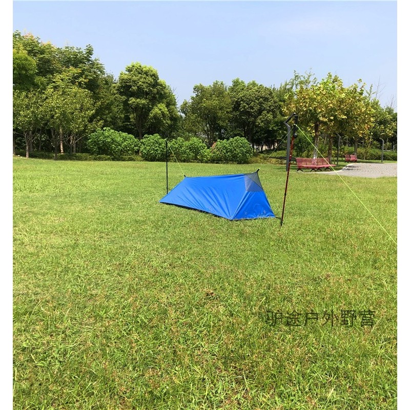 Único sem haste portátil A linha acampamento saco de dormir tenda mosquiteiro Ultra-leve equipamento ao ar livre barraca