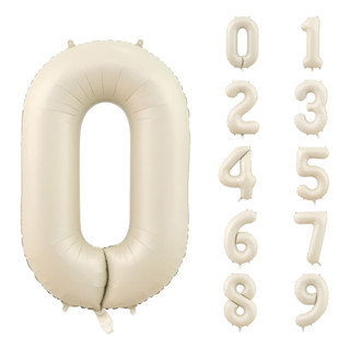 Balão Metalizado Numero  Creme 40cm festas eventos em Oferta na Shopee