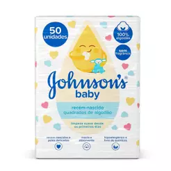 Algodão Johnson's Baby Quadrado 50 unidades
