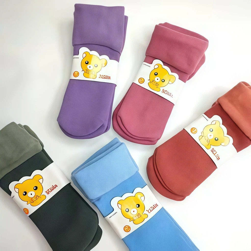 Kit C/ 03 Meias Grossas De Lã Térmicas Flexíveis Coloridas INFANTIL De Inverno Lisa