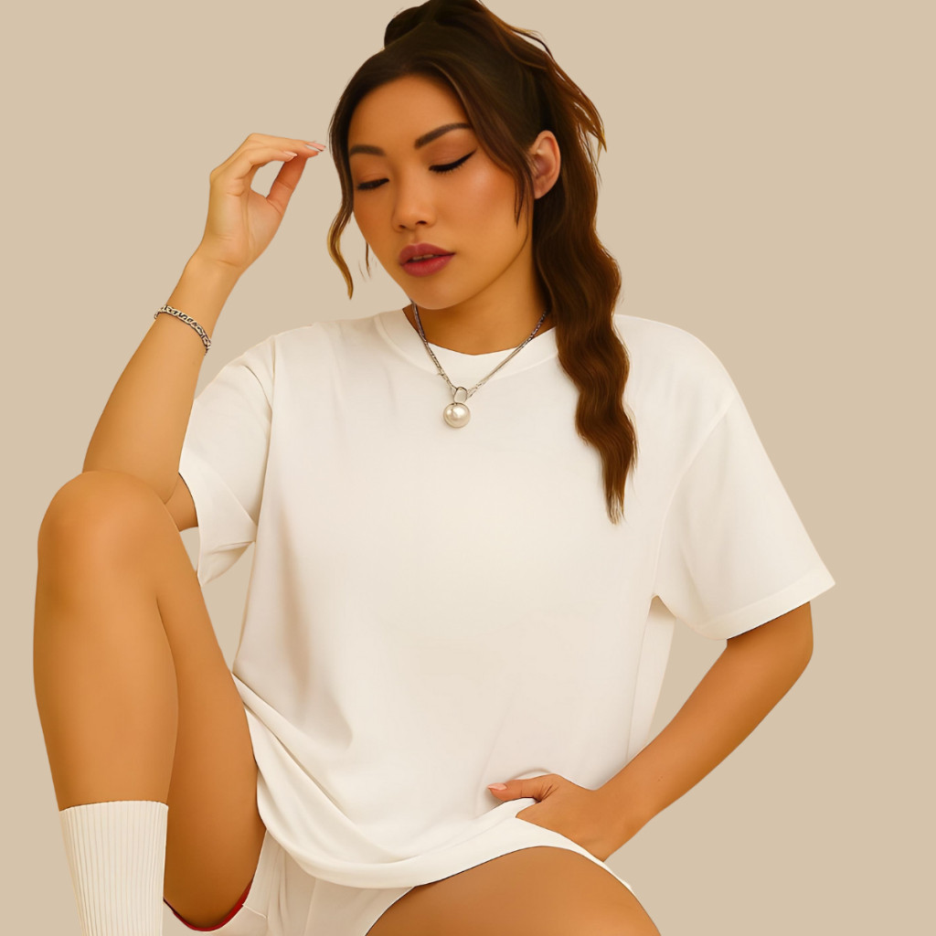camisa Camiseta Oversized Streetwear Camisa Feminina Lisa Long Line Crossfit moda Fitness CS