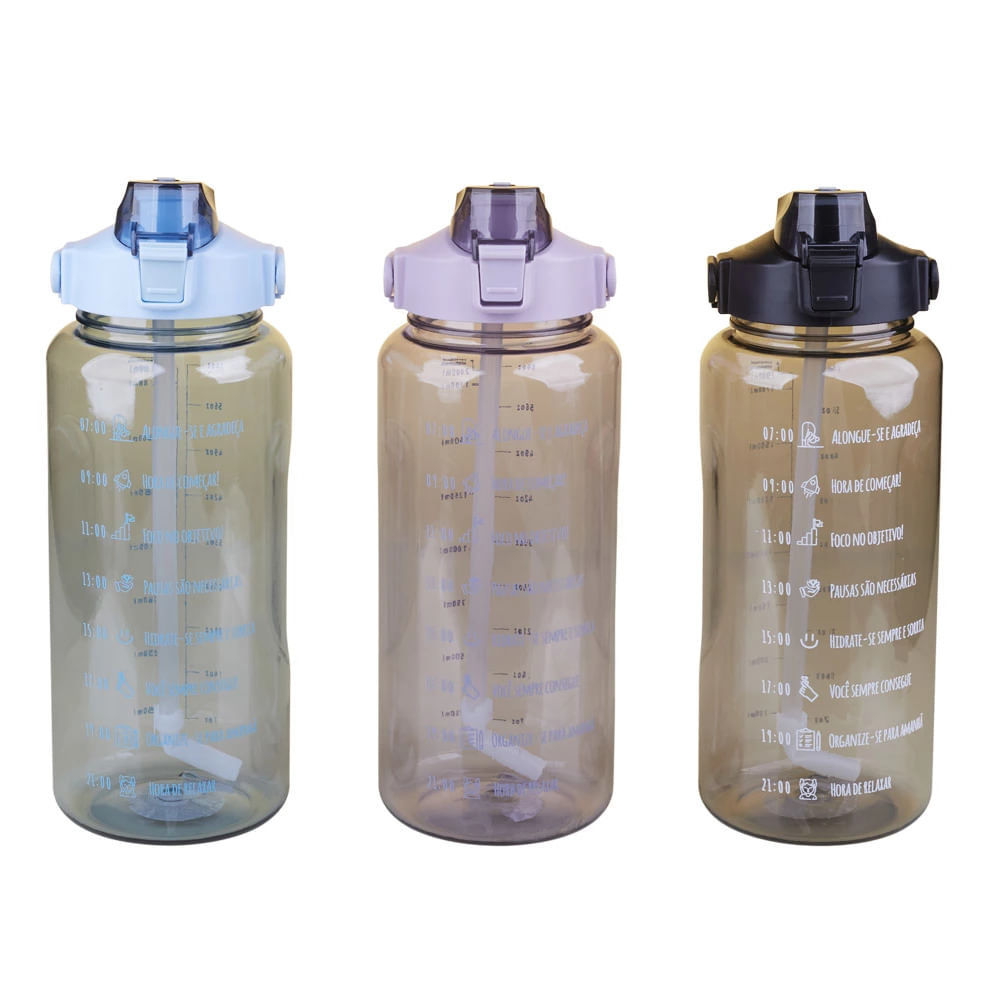 Garrafa Squeeze Cazza Acqua com Bico e Canudo  2L - Item Sortido em Oferta na Shopee