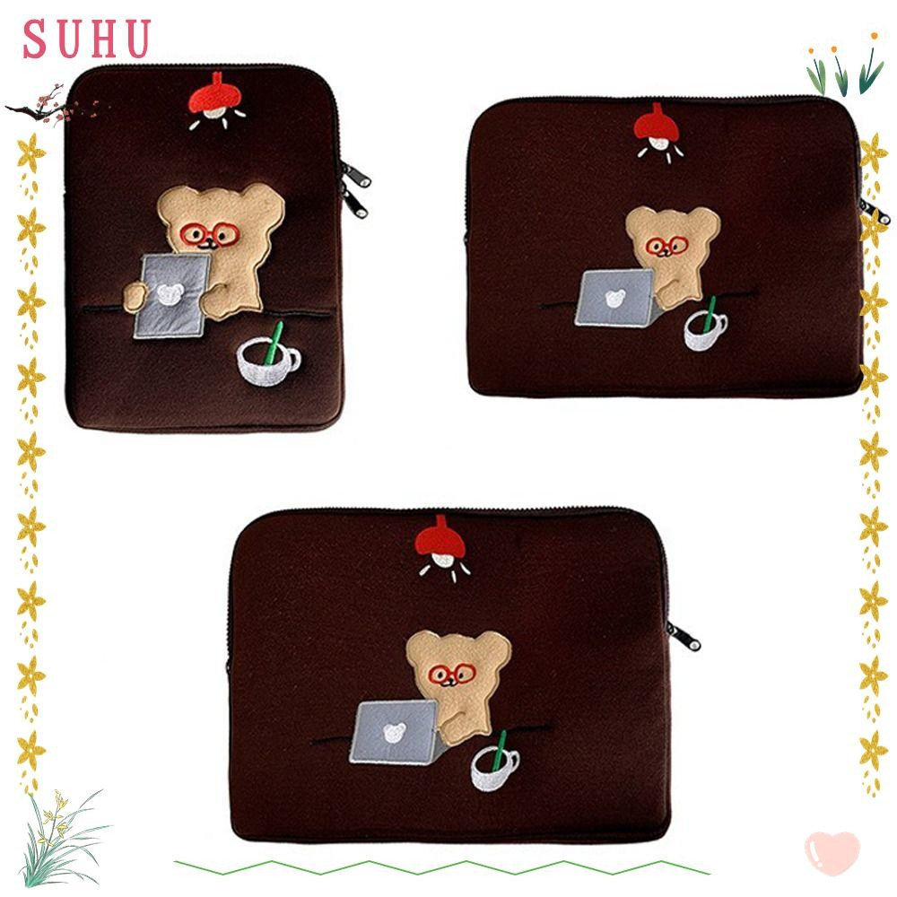 Bolsa Para Tablet SUHU , De Armazenamento Laptop De 11/13/15 Polegadas Com Urso De Desenho Animado , Capa Portátil À Pro