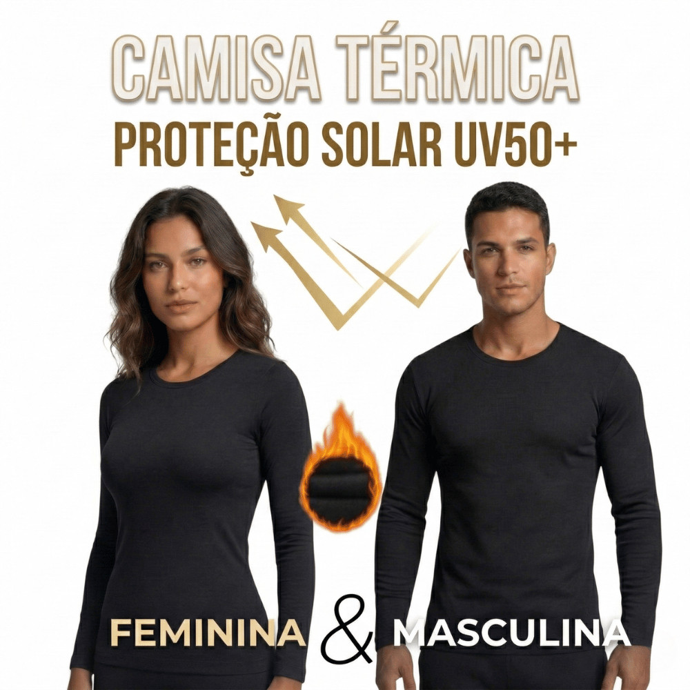 Conjunto Térmico Segunda Pele: Proteção UV+50 e Toque Flanelado - Unissex para o Frio mais Intenso