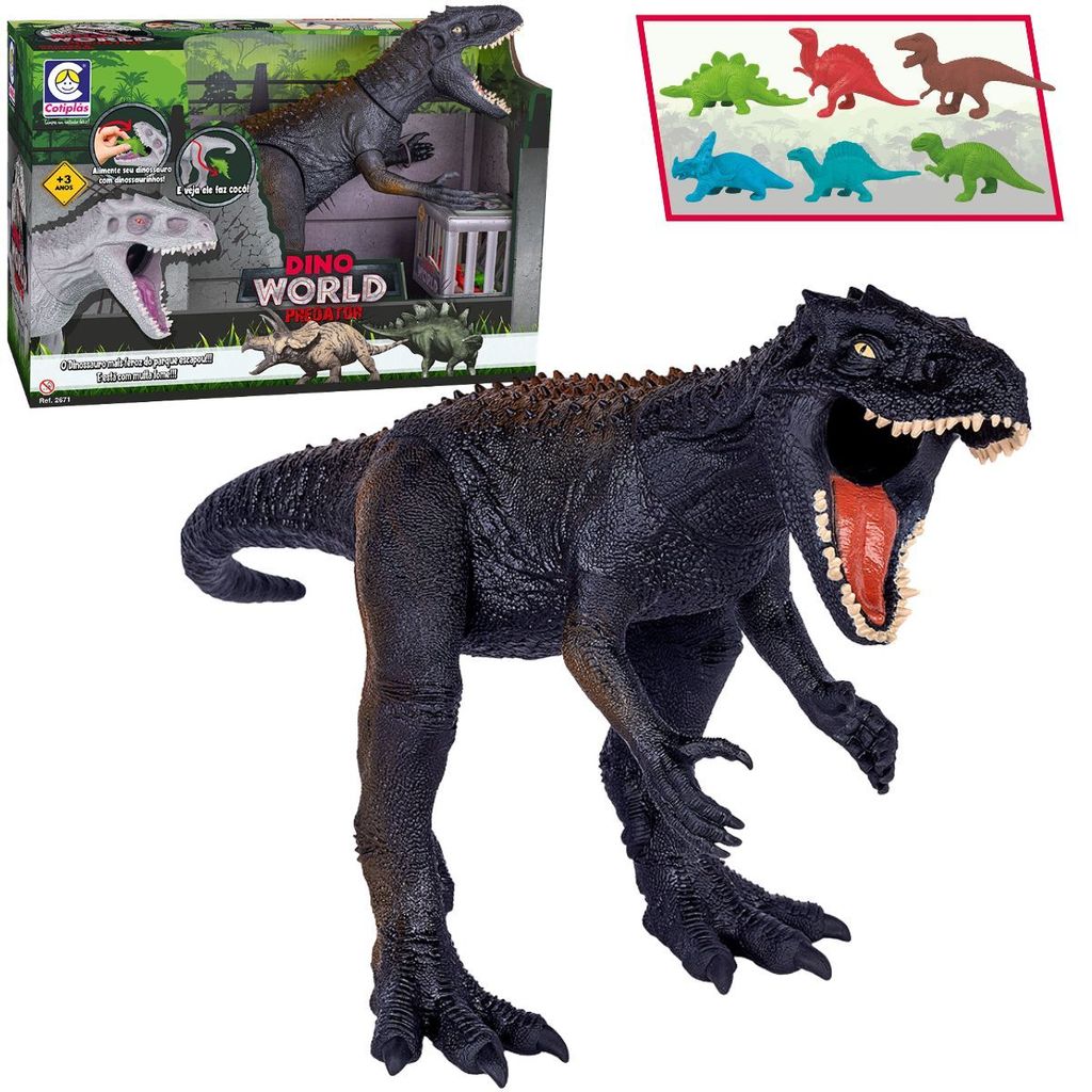 Boneco Dinossauro Indoraptor Predator Articulado 51cm Cotiplás