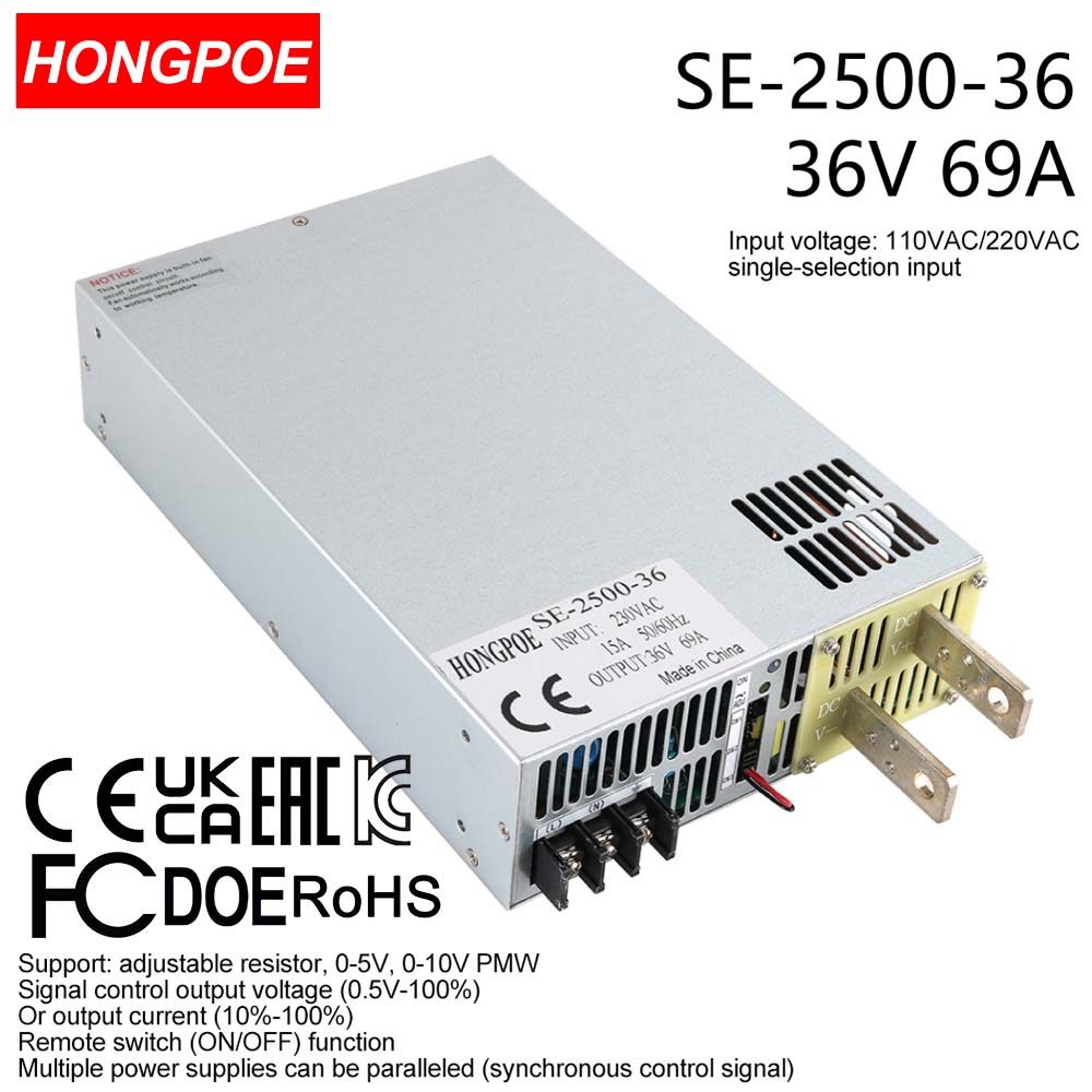 0-36V 83A 2500W Ajustável AC-DC 5V 10V PLC/PMV Transformador De Controle De Sinal , Adequado Para motor/Bateria/solar/in