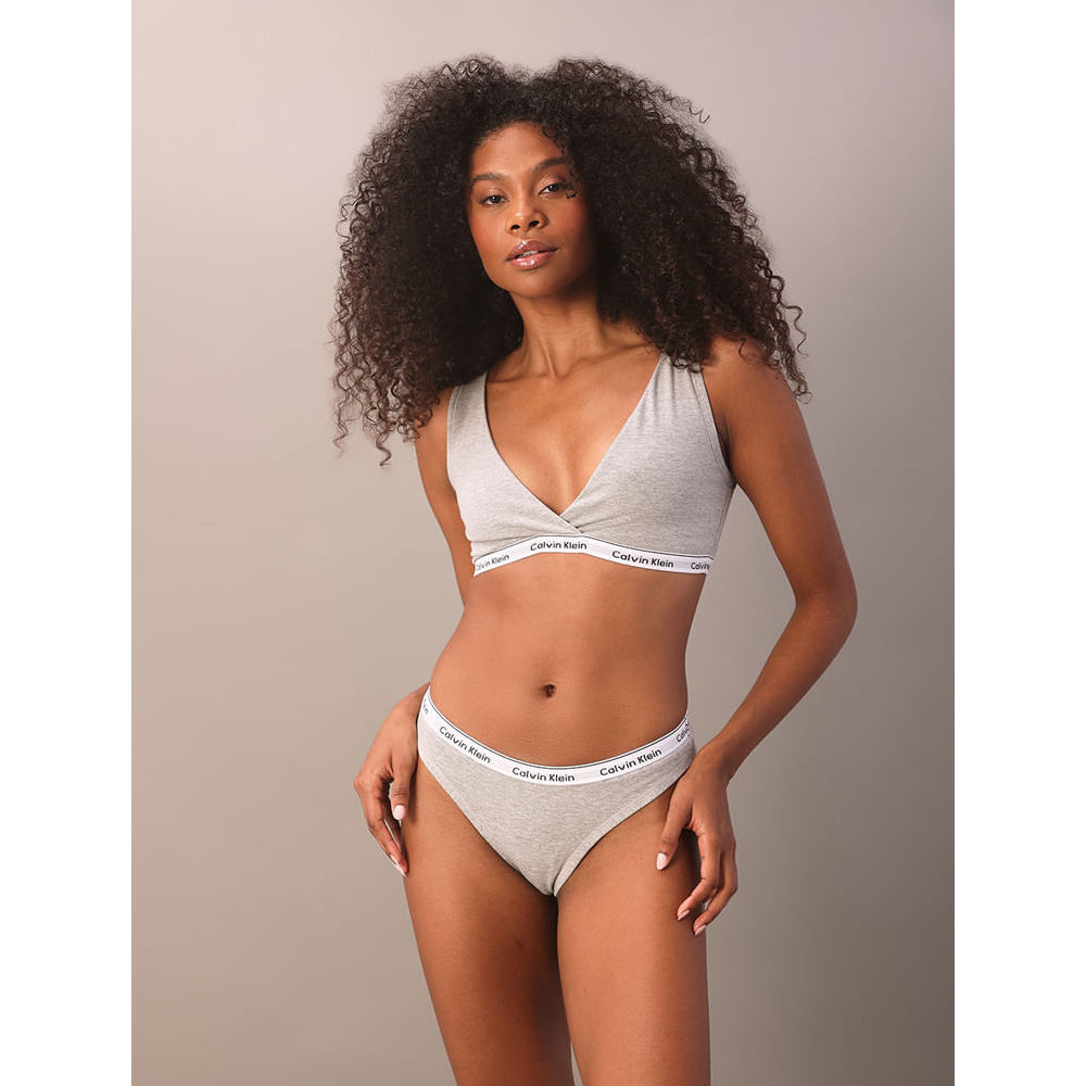 Kit 3 Calcinhas Fio Dental Mini Modern Cotton Calvin Klein Underwear - Multi