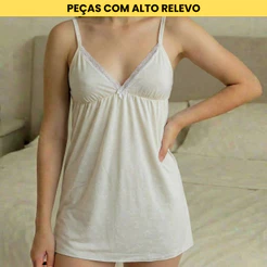 Camisola Pijama Suede Roupa de Dormir Noite Malha Fria