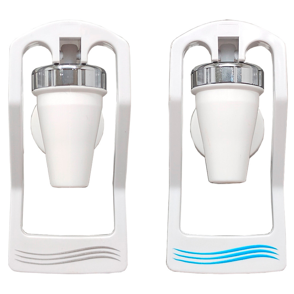 Kit 2 Torneira para Purificador IBBL Branca com Alavanca Azul E Cinza Água Gelada Natural Bebedouro