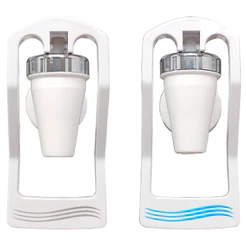 Kit 2 Torneira para Purificador IBBL Branca com Alavanca Azul E Cinza Água Gelada Natural Bebedouro