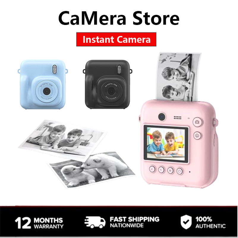 DC506 Mini Câmera De Impressão Polaroid Infantil Dupla Selfie Estudante Festa Digital