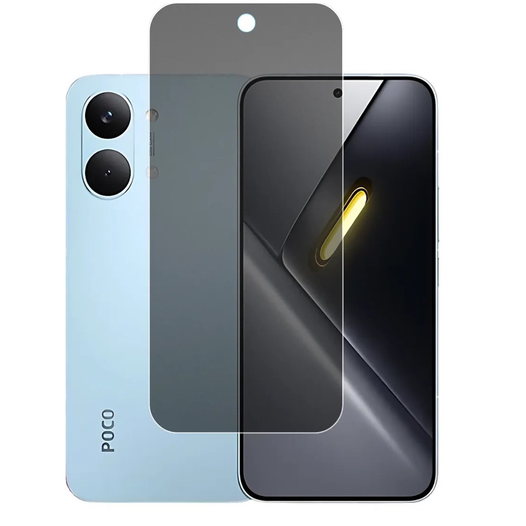 Película De Gel Frontal / Verso - Privativa / Transparente / Fosca Para Xiaomi Poco X8 Pro Tela 6.59