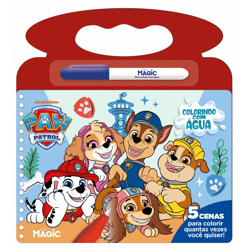Livro Colorindo com Água - Patrulha Canina