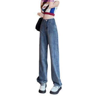 calça jeans calça cargo jeans feminina calsa jeans feminina Jeans de cintura alta e pernas largas para mulheres no out