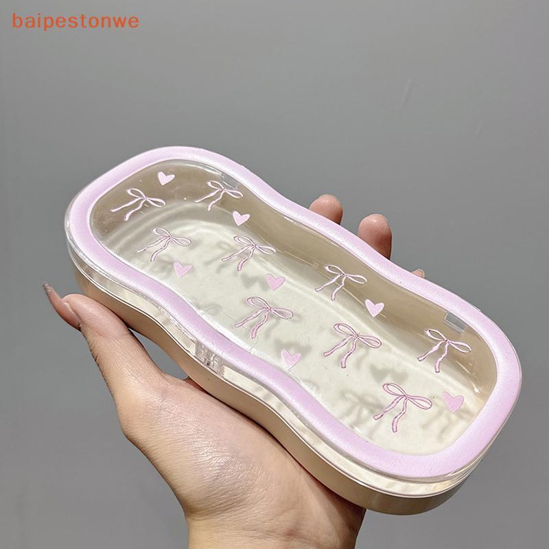 [baipestonwe] Moda Transparente Arco Óculos Caso Bonito Viagem Portátil Caixa De Armazenamento Para Mulheres De Sol