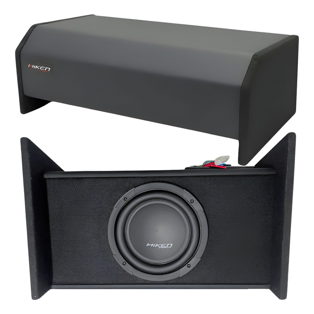 Caixa Hiken Amplificada  Down Firing 8 Pol 200w Rms Som Automotivo